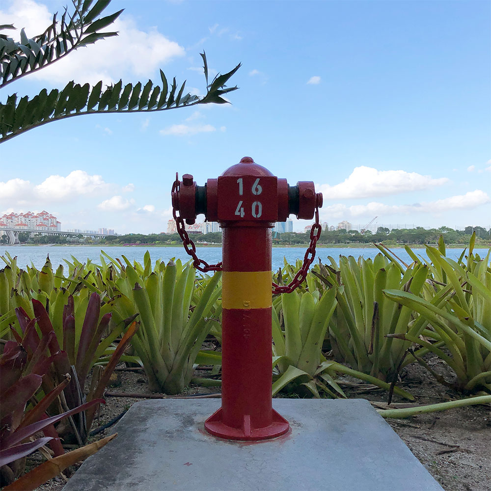 hydrant in the gardens and by the bay