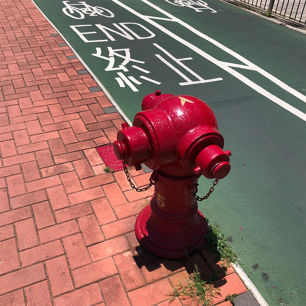 hydrant next to bike lane