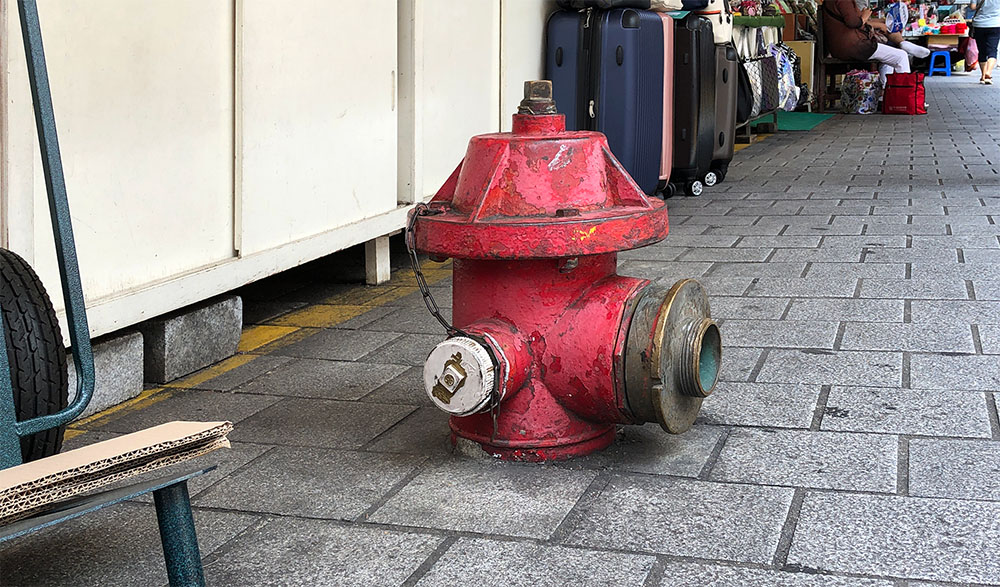 hydrant within traditional marketpalce