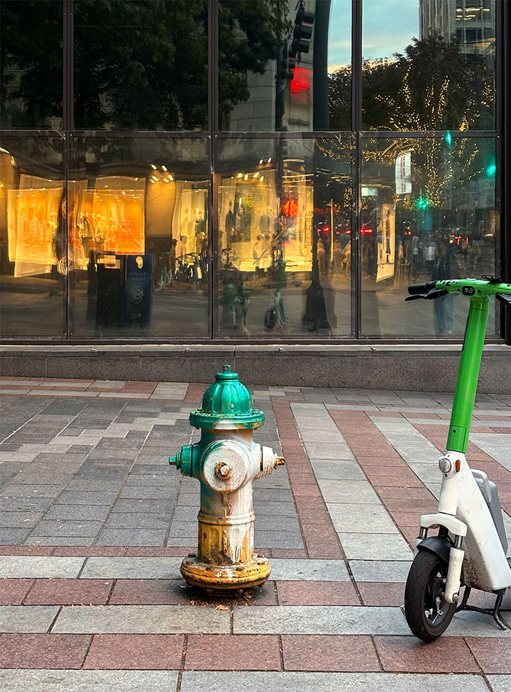 hydrant across crosswalk