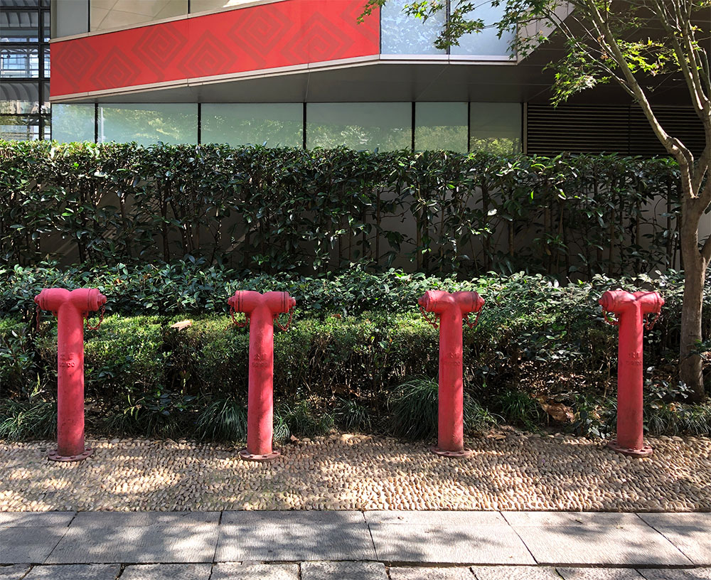 hydrant in Shanghai shopping district